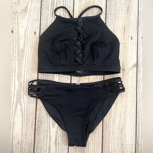 Lululemon Black Two-Piece (Bikini) Bathing Suit